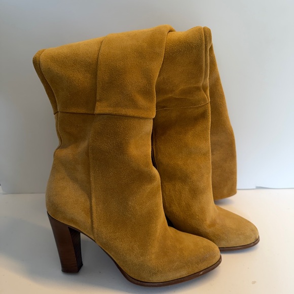 Sézanne Tan/Yellow Over the Knee Boots - Picture 3 of 5